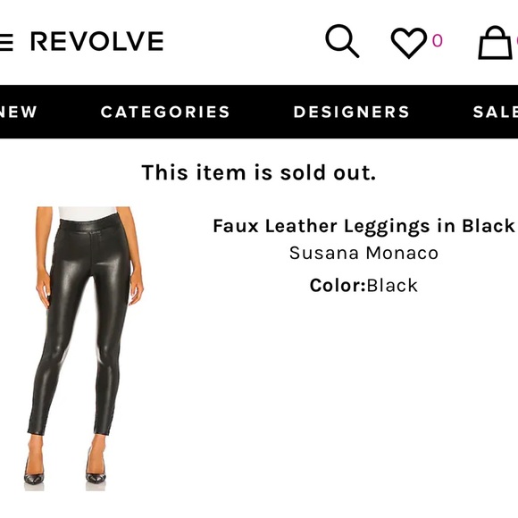 Susana Monaco Faux Leather Leggings - Picture 4 of 9